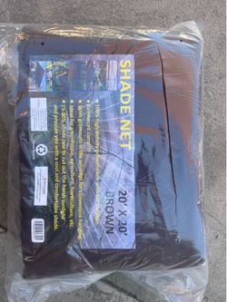 Dark Brown Shade Cloth 20x20FT– 90% Sun Shade Mesh Tarp for Greenhouse, Garden, Patio, Dog Kennel, Chicken Coop, and Outdoor Protection, Plants Cover