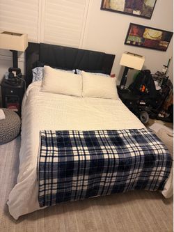 Queen Bed frame and mattress. (Dresser also available but not included)