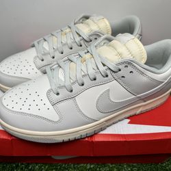 NIKE DUNK LOW GREY FOG SAIL WHITE NEW SALE SNEAKERS SHOES MEN SIZE 10 44 A5