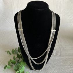 Vintage Multi Layer Snake Chain Necklace 