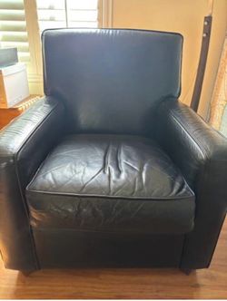 Black Leather Club Chair