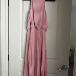 Babaton Pleated Midi Dress XS – Dusty Pink