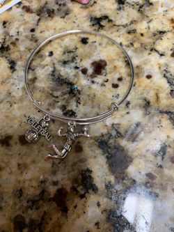 Volleyball charm bracelet