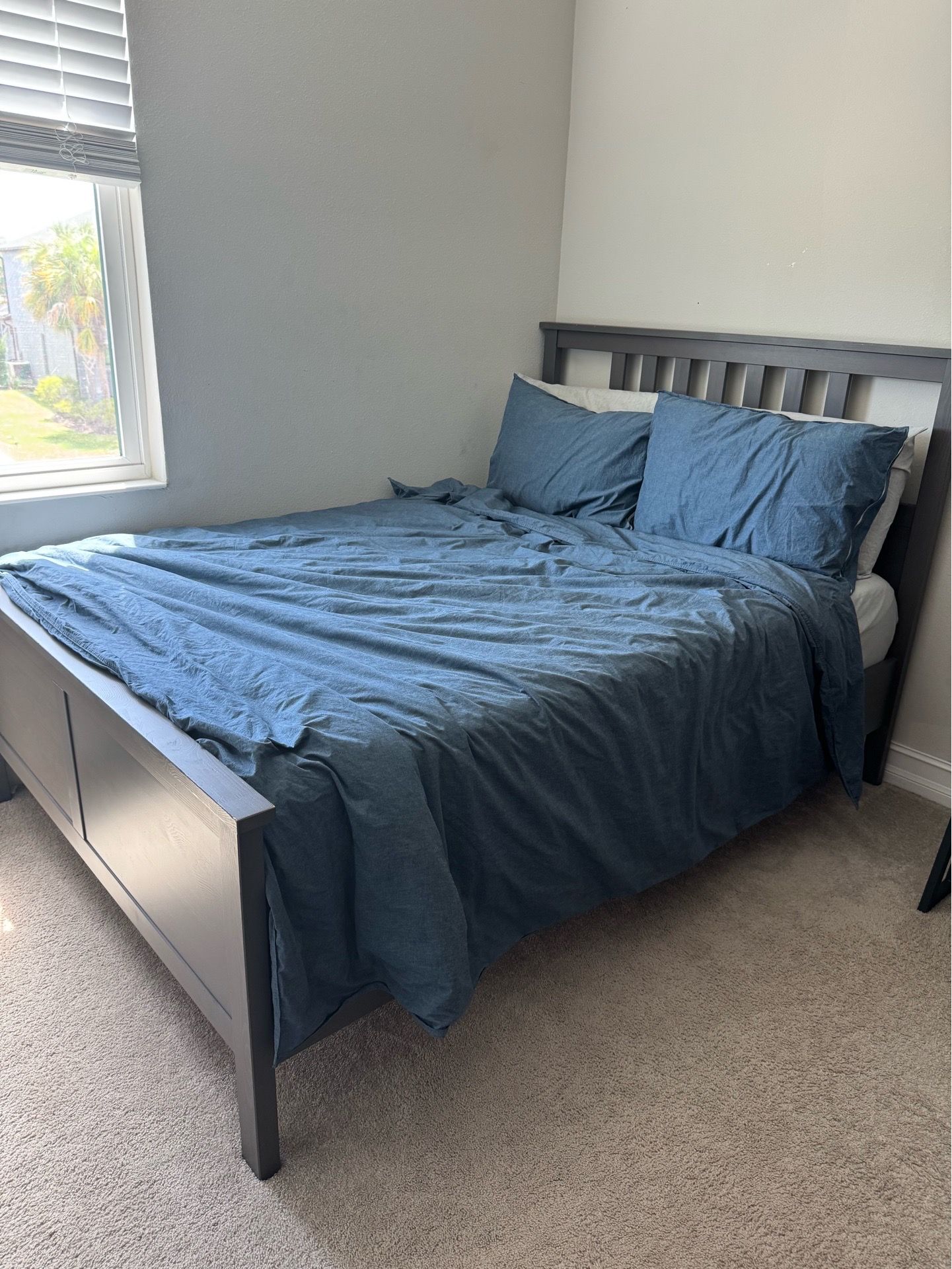 Ikea HEMNES bedroom set Full bed, dresser, and nightstand