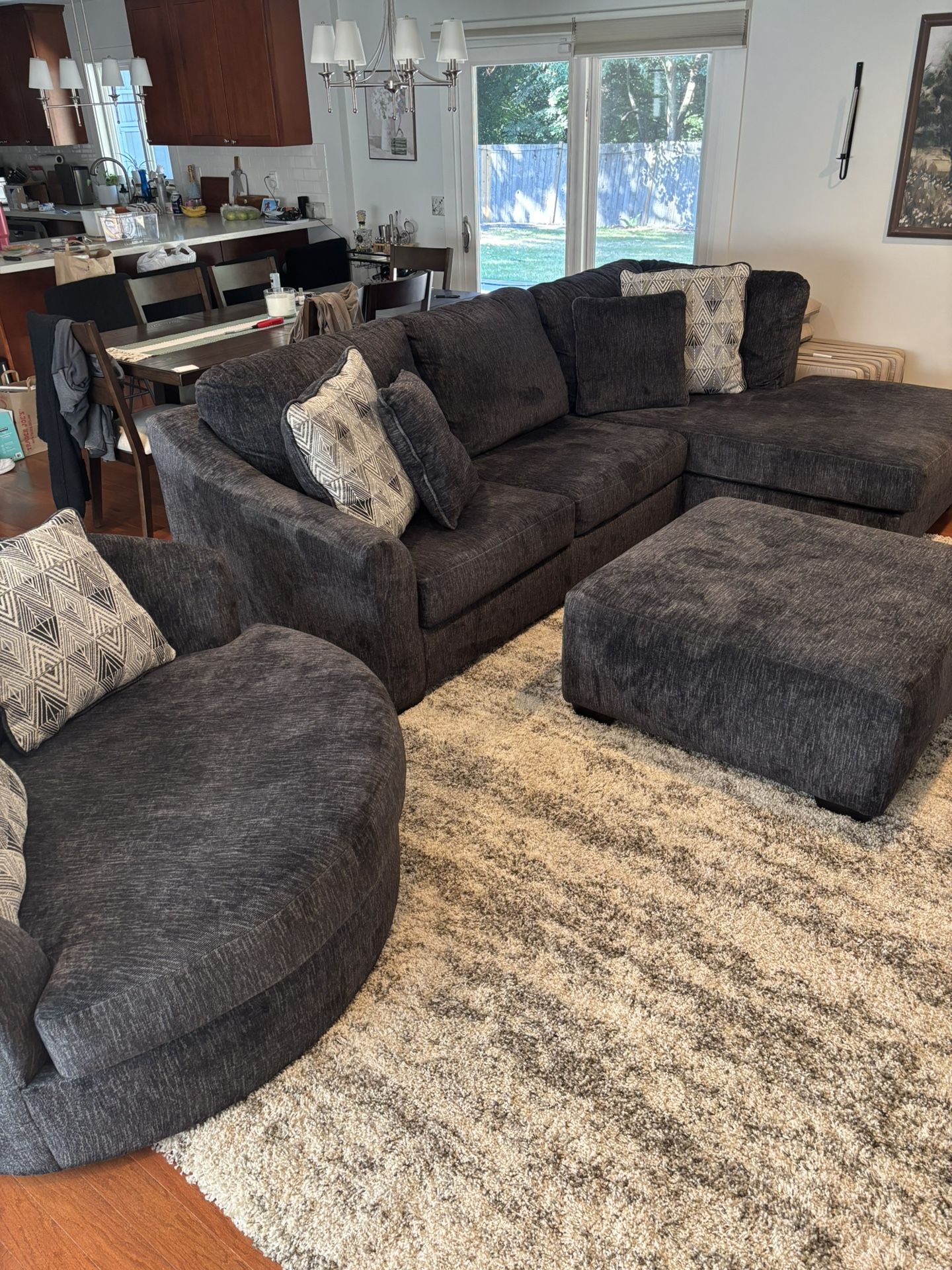 COUCH & SWIVEL CHAIR $1300 OBO