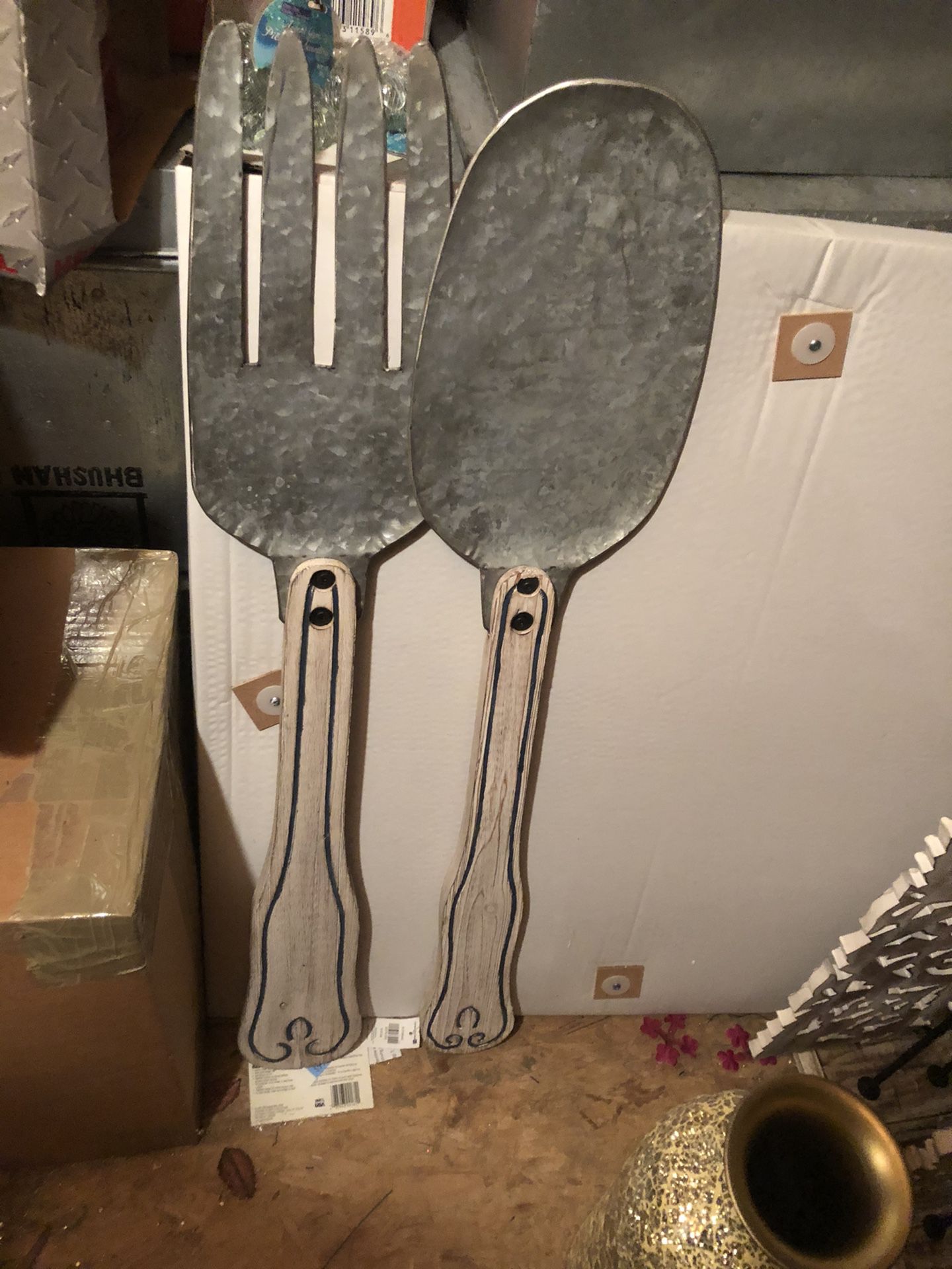 Wall Hanging Fork And Spoon Set