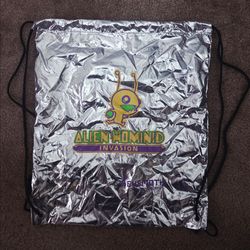 Behemoth Alien Hominid Silver Drawstring Bag