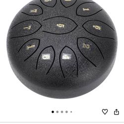 Walfront Rain Chime Steel Tongue Drum 11 Notes 6 Inches with Bag Music Book Mallets, Meditation Rain Drum for Outside Garden Mini Percussion Instrumen