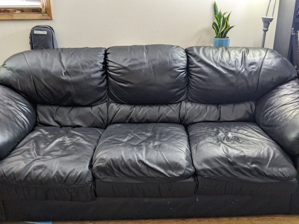 Black Leather Couches