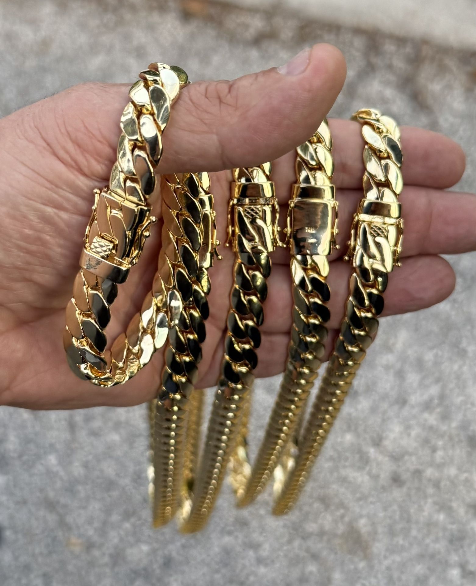 12mm heavy and smooth Miami Cuban links necklace Setπ₯π₯π₯