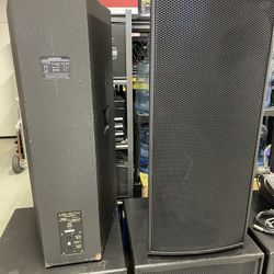 EV QRX 153/75 three way long throw speakers 