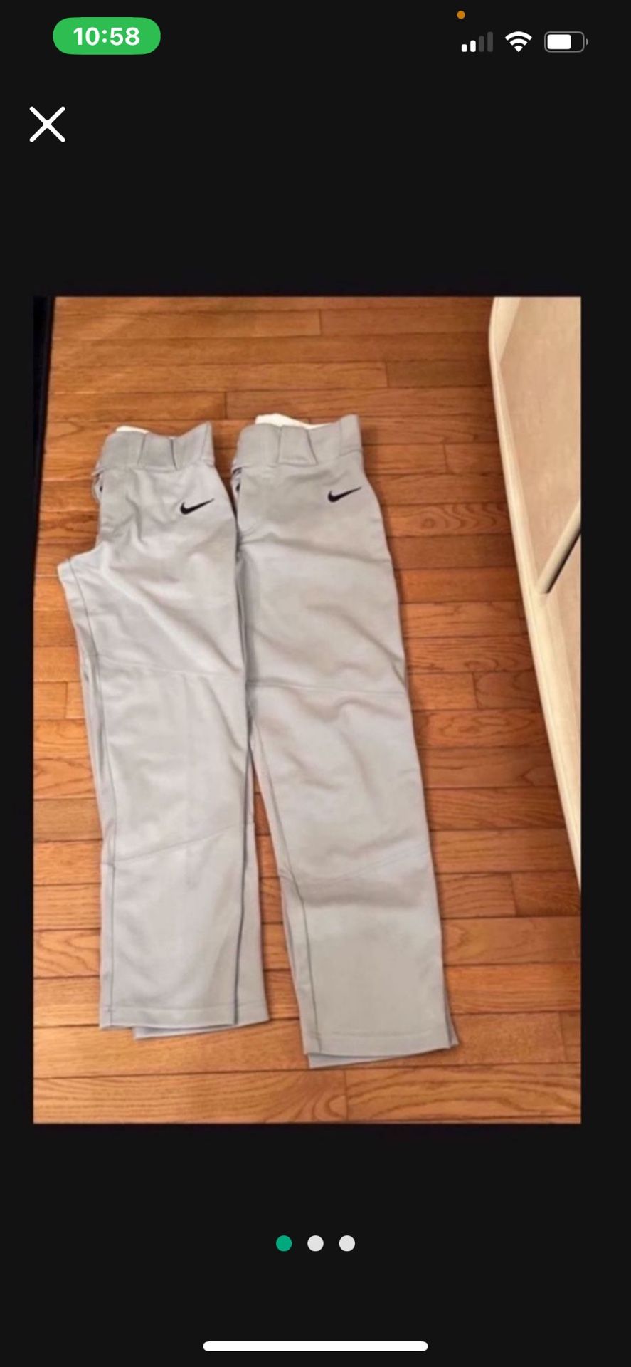 Boy Nike Baseball Pants Like New Size Large And X-Large