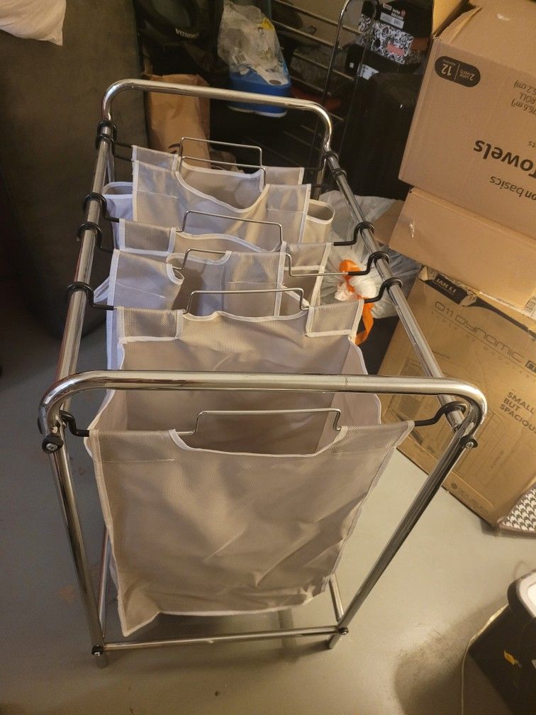 Laundry Basket With Separate Dividers