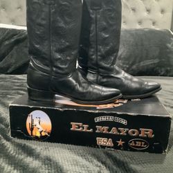 Black Cowboy Boots For men 