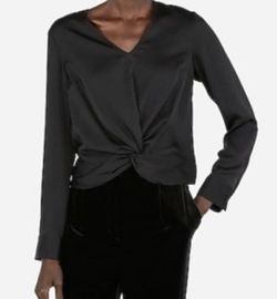 NWT Express Satin Twist Top, Black, Small