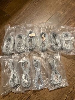 Lot of 10 Gray RJ11 Telephone Cables