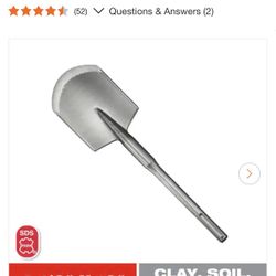 Carbide SDS max Clay Spade