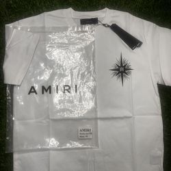 White And Black Amiri T Shirt Size Medium