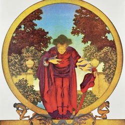 KNAVE OF HEARTS Original Vintage Fine Art Print Maxfield Parrish Deco Nouveau Artist Antique Collectible Neo Classical Allegory Allegorical Painter