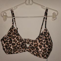 Woman's Size Large CHEETAH PRINT BIkini TOP