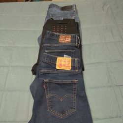 Small Lot Of Men's Jackets Jersey And Jeans 