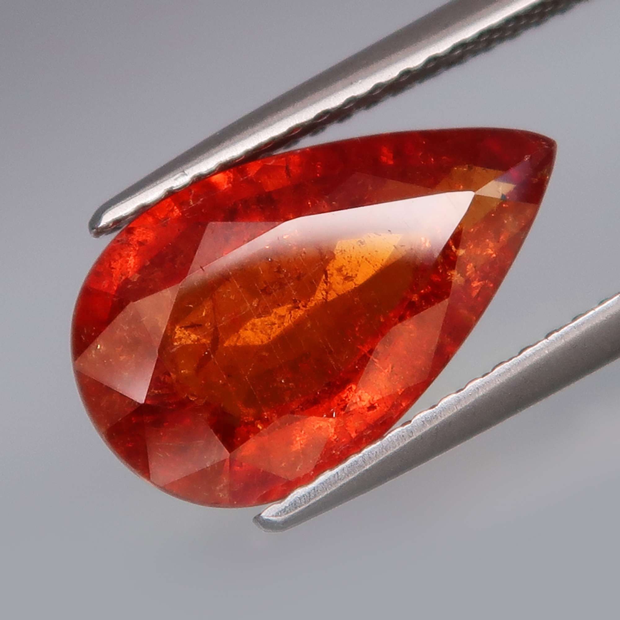 Ring Set Duo- Spessartite Garnet 5.01 ct (Namibia) + Brown Diamond 0.21 ct – – Natural, Untreated/Untested Color Origin