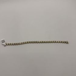 Gold - Diamond Tennis Bracelet 8” 14K