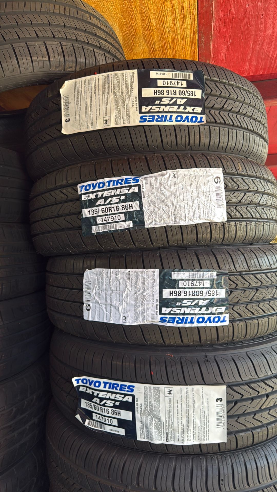 185/60/16 Toyo Tires