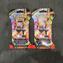 (2) Pokemon Mega Evolution Phantasmal Flames Sleeve Booster 