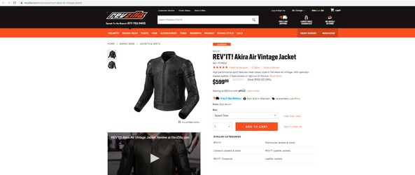 REVit Akira vintage perforated jacket with back protection eu size 56 motorcycle gear