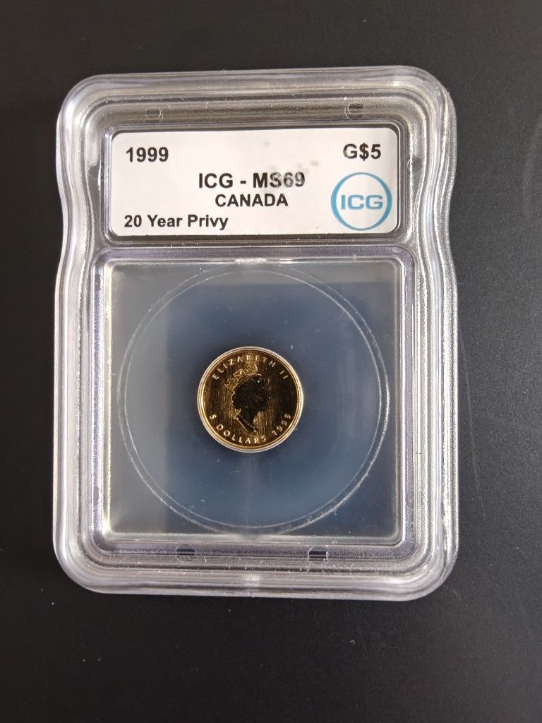 1999 Canadian 5 Dollar Gold Coin 