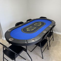 Poker Table With Chairs 