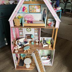 Wooden Doll House & Wooden People!