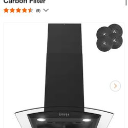  Hood Vent (Island Mount) Black