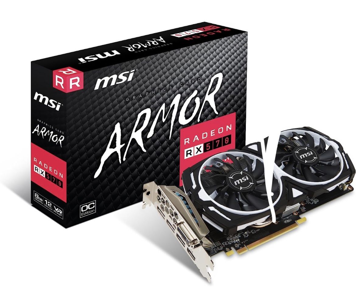 MSI RX-570 ARMOR 8G FOR SALE