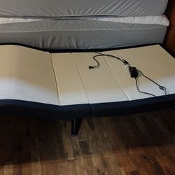 Adjustable Twin Bed Complete Base And Mattress Ease Electric Head And Foot Control
