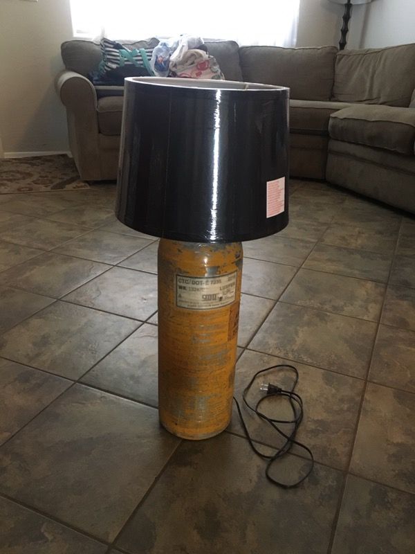 Firefighter lamp with new shade