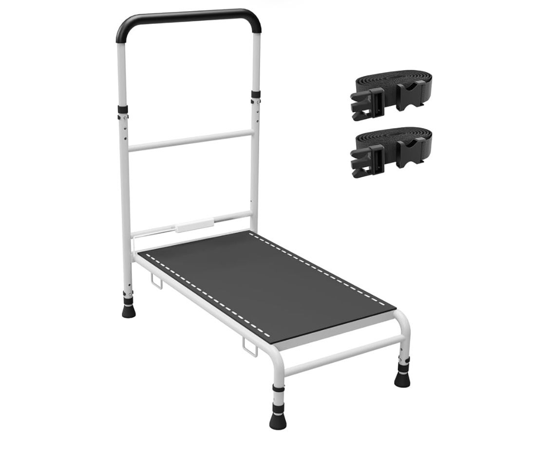 NEW! Bedside Step Stool with Motion Sensor LED Light: Adjustable Bed Assist Handle Assist Grab Bar