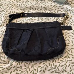 Black And Teal Coach Bag And Wallet 