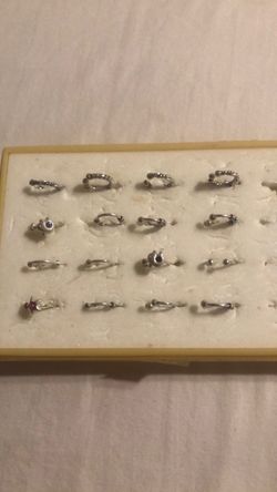 Sterling Silver Nose Rings Lot of 16