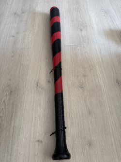 Painted Wooden Baseball Bat Black and Red