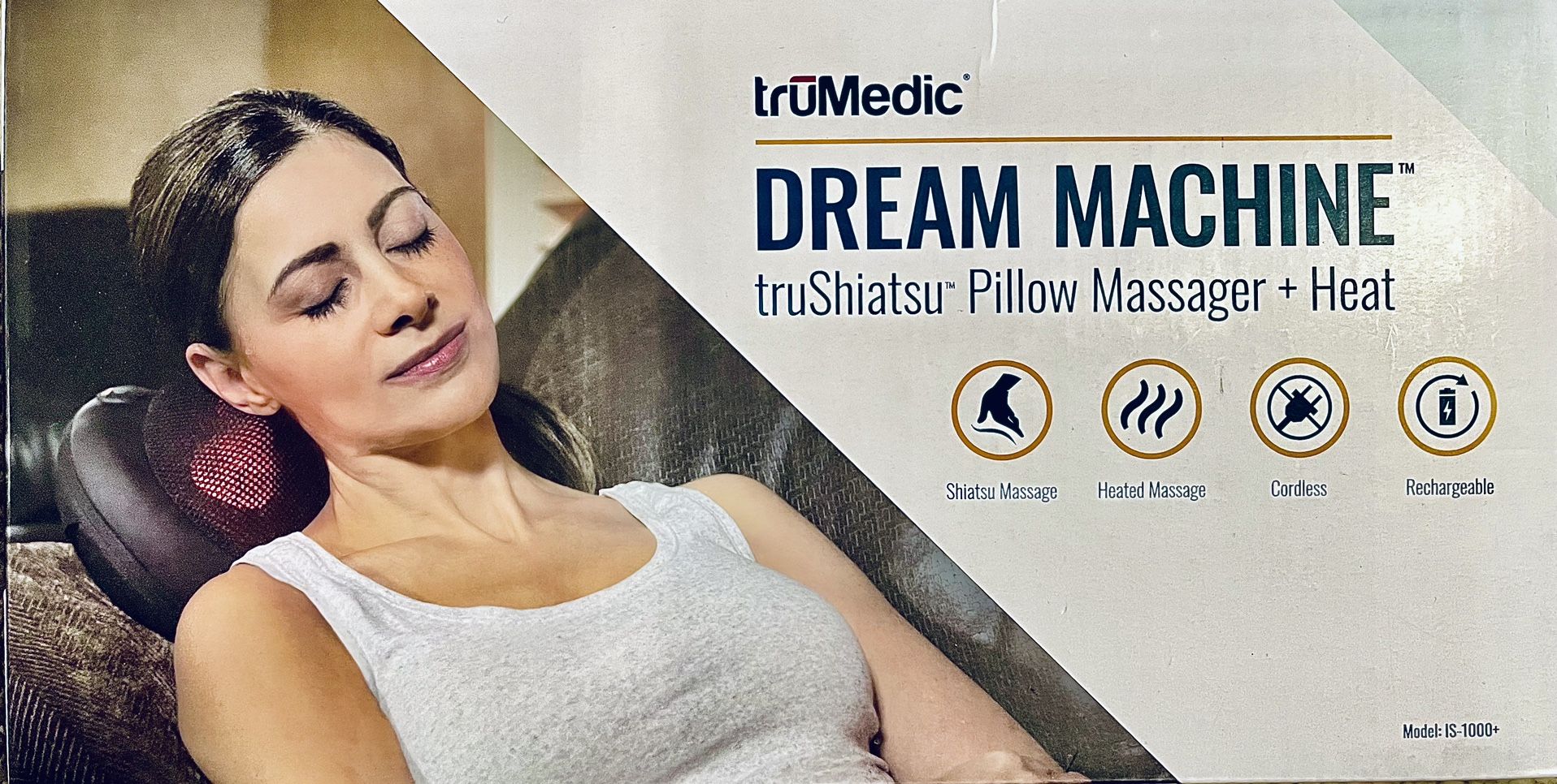 NEW Dream Machine truShiatsu Pillow Massager + Heat