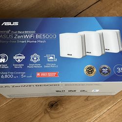 ASUS 3 Piece Zen WiFi BE5000 Dual Band Mesh Router - Extend WiFi Signal