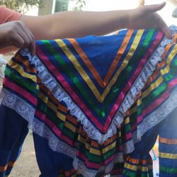 Authentic Folklorico Outfit Shirt And Skirt 