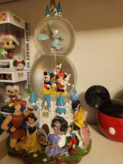 Vintage Disney “A Magical Gathering” Double Snow Globe-Music Lights Movement