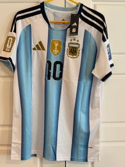 Argentina Messi #10 Home Jersey 2026 World Cup Adidas Men’s L New