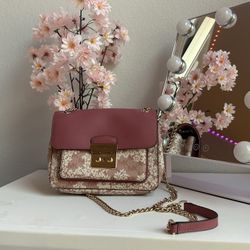Michael Kors Pink/purple Flower Pattern Bag