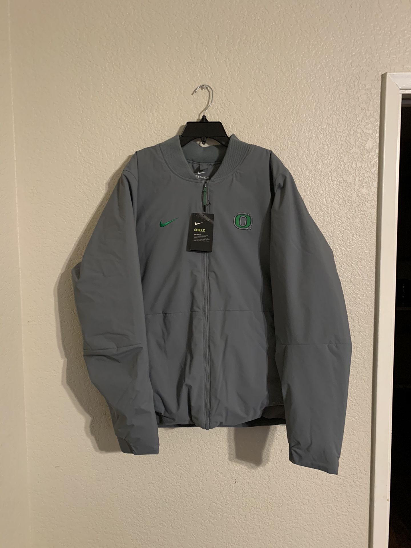 Nike Shield Oregon Ducks Cool Grey Bomber Jacket