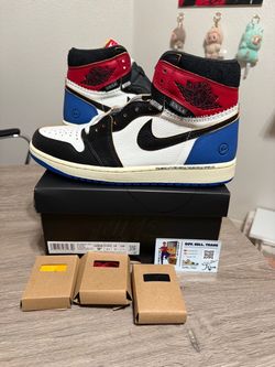 Size 9.5 - Union LA x Air Jordan 1 Retro OG High Varsity Red Fragment Design