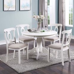 5-Pc Dining Set black or white